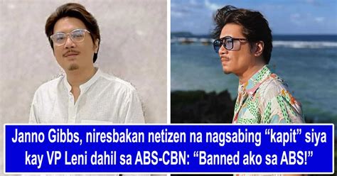 Janno Gibbs, niresbakan netizen na nagsabing “kapit” siya kay VP Leni .